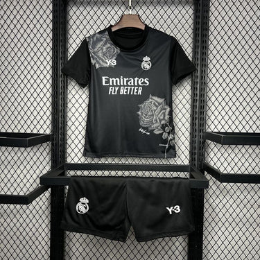 Kit Infantil Real Madrid Away 24/25- Preto