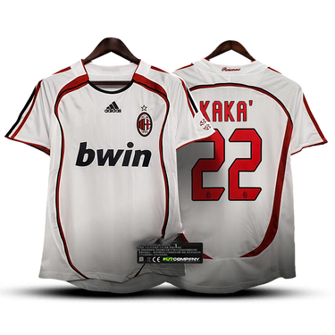 Camisa Retrô do Milan 2006/07 Away +22 Kaká