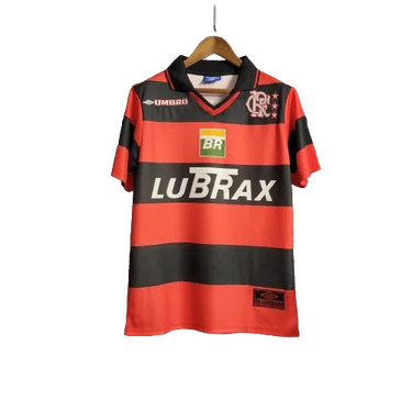 Camisa Retrô Flamengo I Home 1999/00 Masculina Vermelha e Preta