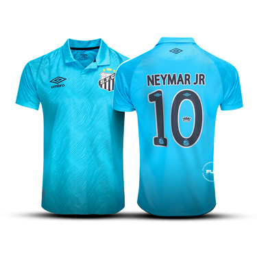 Camisa do Santos 2025/26 Azul Comemorativa + #10 Neymar Jr